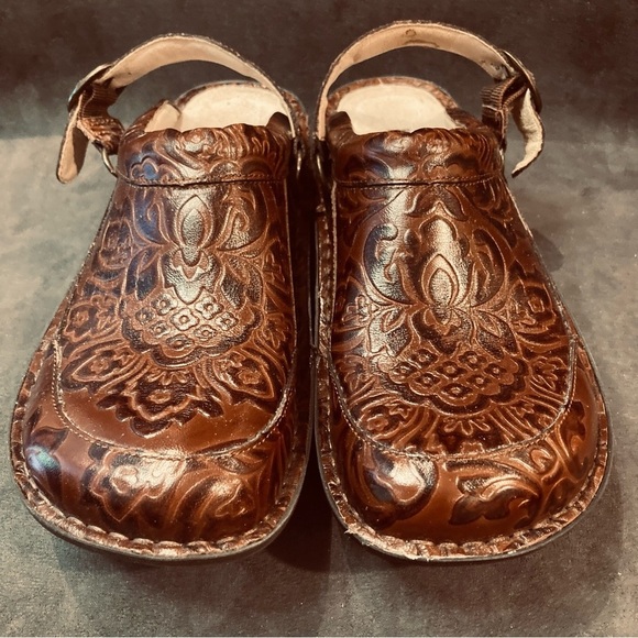 ALEGRIA Sz 41 Allie Yeehaw Western Inspired Comfort Clogs With Strap Shoes - Picture 2 of 12